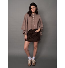 RD Style RD Style - Costanza Button Front Poncho (Mushroom)