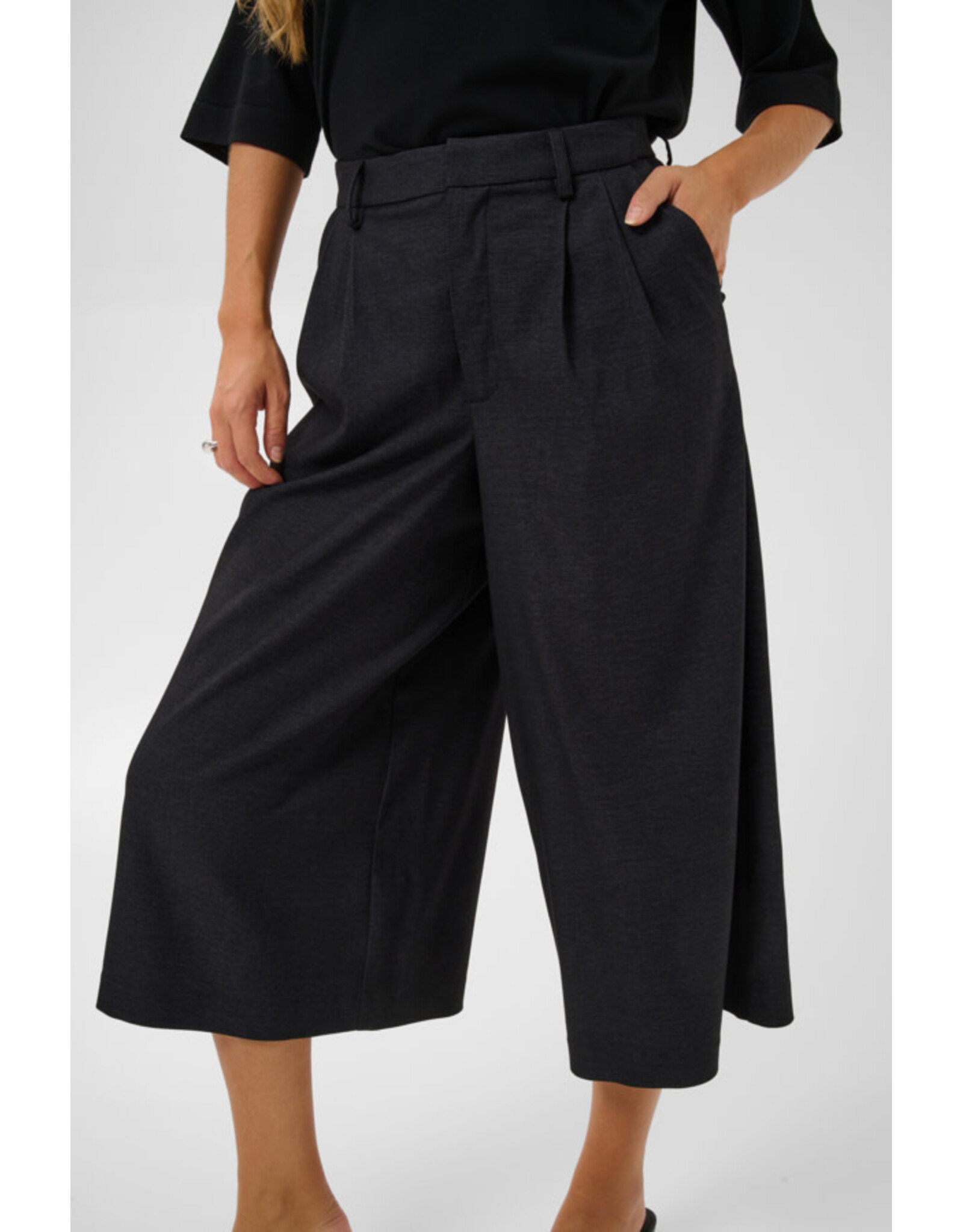 Kaffe Kaffe - Gabby Culotte Trousers (Dark Grey)