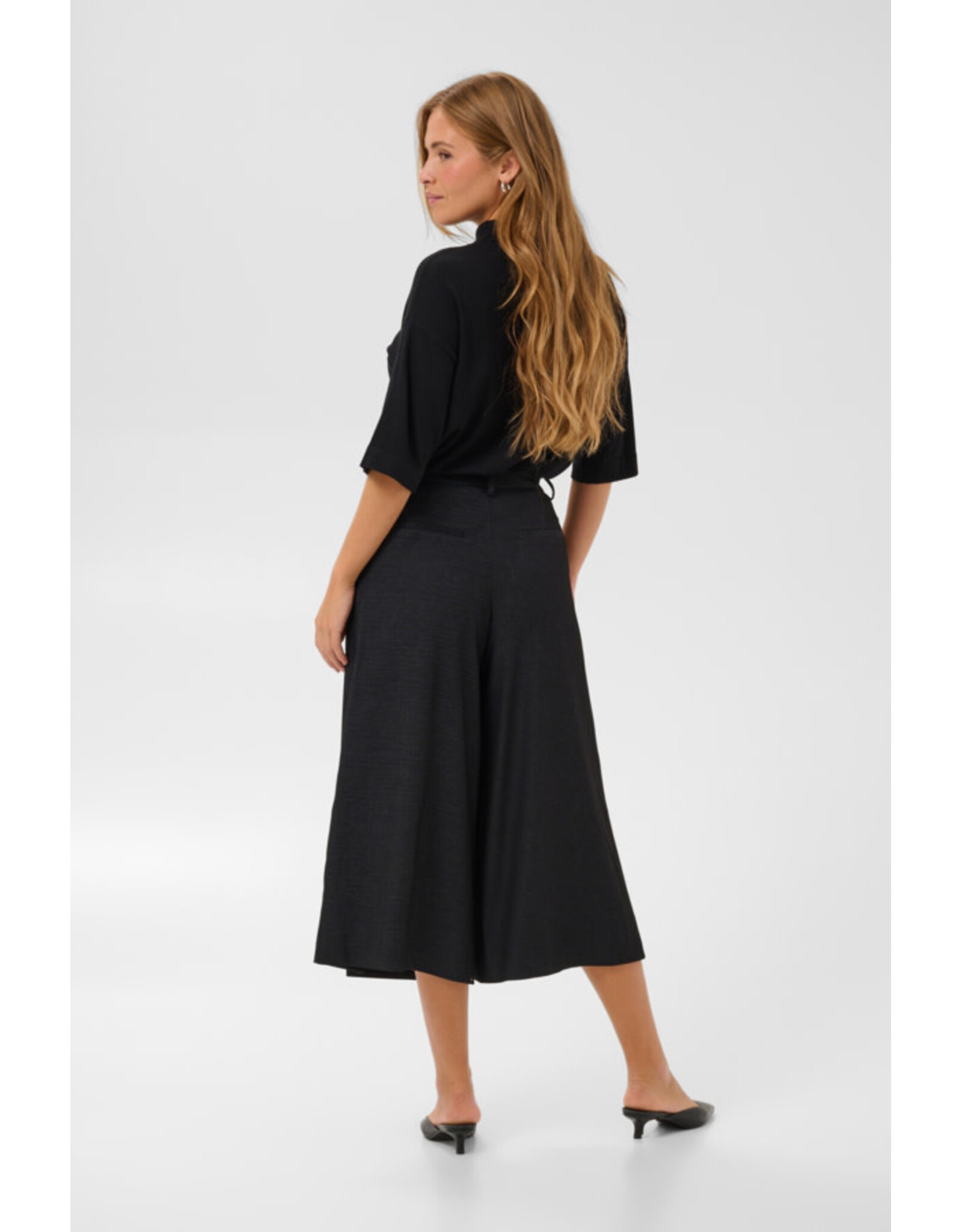 Kaffe Kaffe - Gabby Culotte Trousers (Dark Grey)