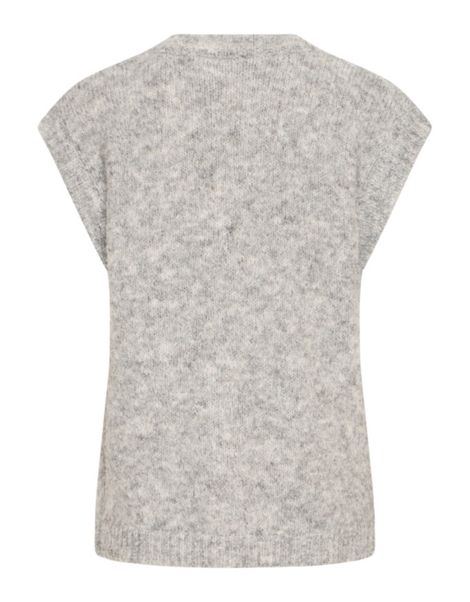 ICHI ICHI - Belablue Knit Waistcoat (Light Grey Melange)