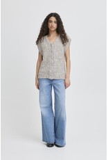 ICHI ICHI - Belablue Knit Waistcoat (Light Grey Melange)
