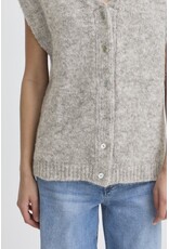 ICHI ICHI - Belablue Knit Waistcoat (Light Grey Melange)
