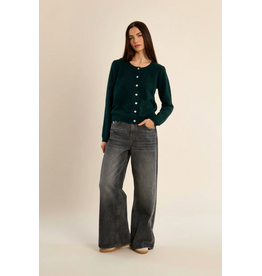 Molly Bracken Molly Bracken - Round Neck Cardigan (Green)