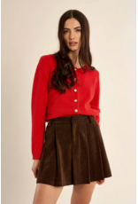 Molly Bracken Molly Bracken - Round Neck Cardigan (Red)