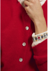 Molly Bracken Molly Bracken - Round Neck Cardigan (Red)
