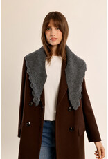 Molly Bracken Molly Bracken - Knit Scalloped Edge Scarf (Grey)