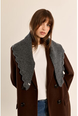 Molly Bracken Molly Bracken - Knit Scalloped Edge Scarf (Grey)