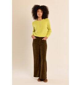 Molly Bracken Molly Bracken - Button Down Sweater (Lime)