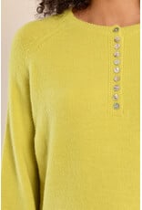 Molly Bracken Molly Bracken - Button Down Sweater (Lime)