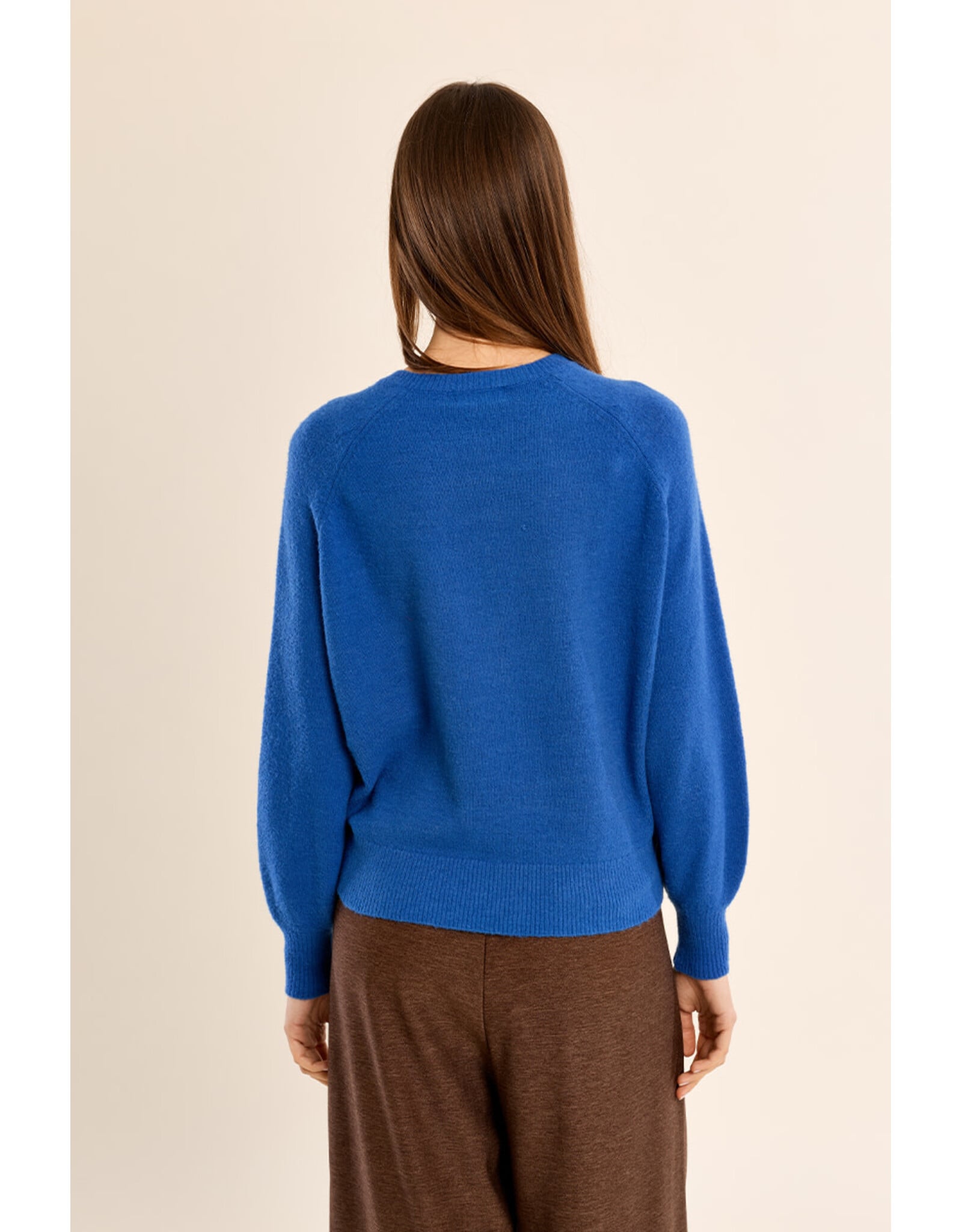 Molly Bracken Molly Bracken - Button Down Sweater (Blue)