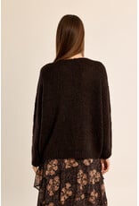 Molly Bracken Molly Bracken - V Neck Sweater (Chocolate)