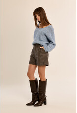 Molly Bracken Molly Bracken - V Neck Sweater (Denim Blue)