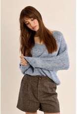 Molly Bracken Molly Bracken - V Neck Sweater (Denim Blue)