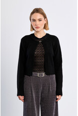 Molly Bracken Molly Bracken - Fluffy Knit Open Cardigan (Black)