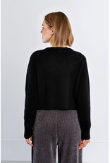 Molly Bracken Molly Bracken - Fluffy Knit Open Cardigan (Black)