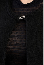 Molly Bracken Molly Bracken - Fluffy Knit Open Cardigan (Black)