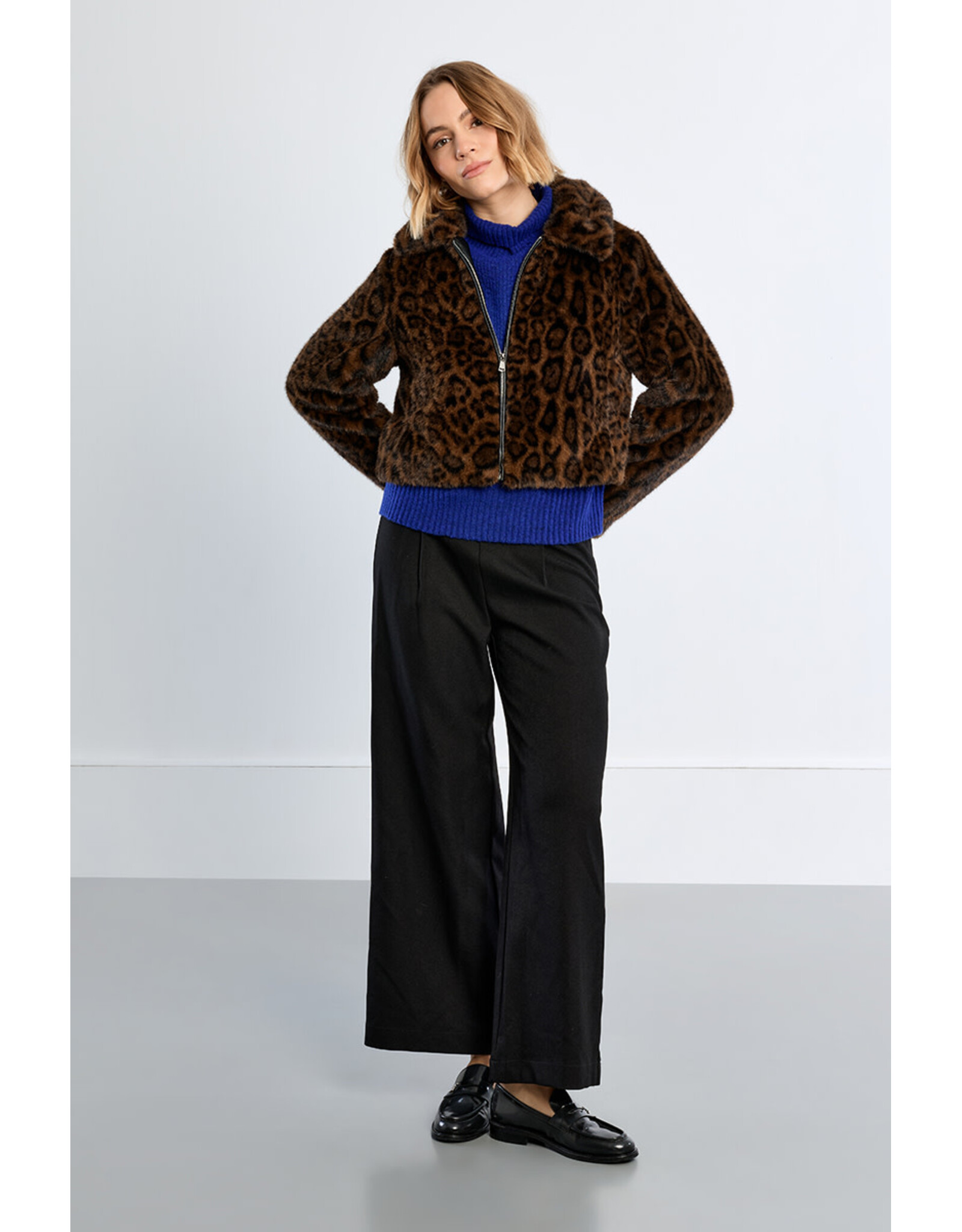Molly Bracken Molly Bracken - Faux Fur Leopard Jacket