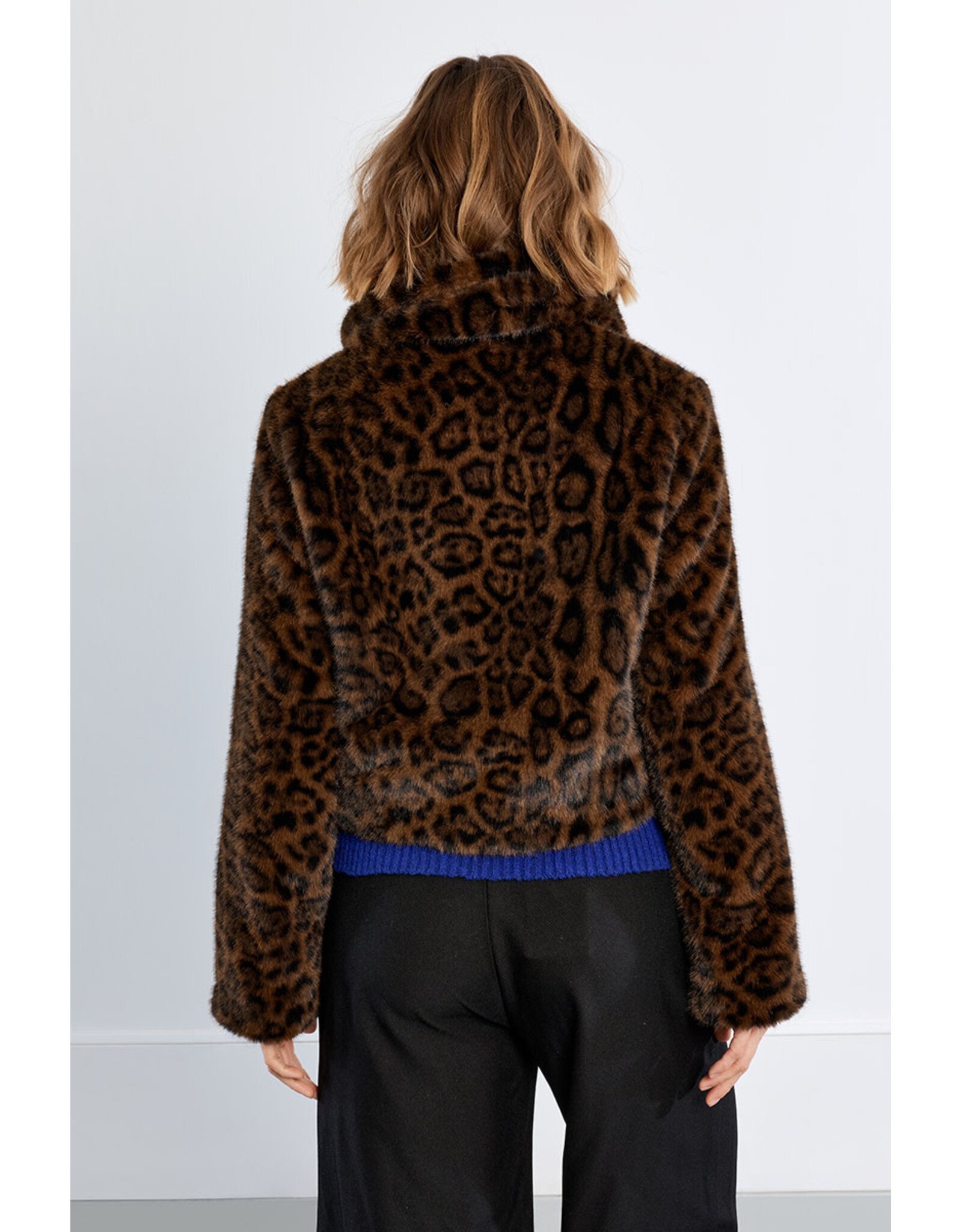 Molly Bracken Molly Bracken - Faux Fur Leopard Jacket