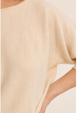 Molly Bracken Molly Bracken - 3/4 Sleeve Sweater with Open Back (Ivory)