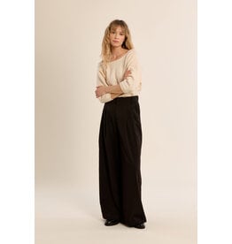 Molly Bracken Molly Bracken - 3/4 Sleeve Sweater with Open Back (Ivory)