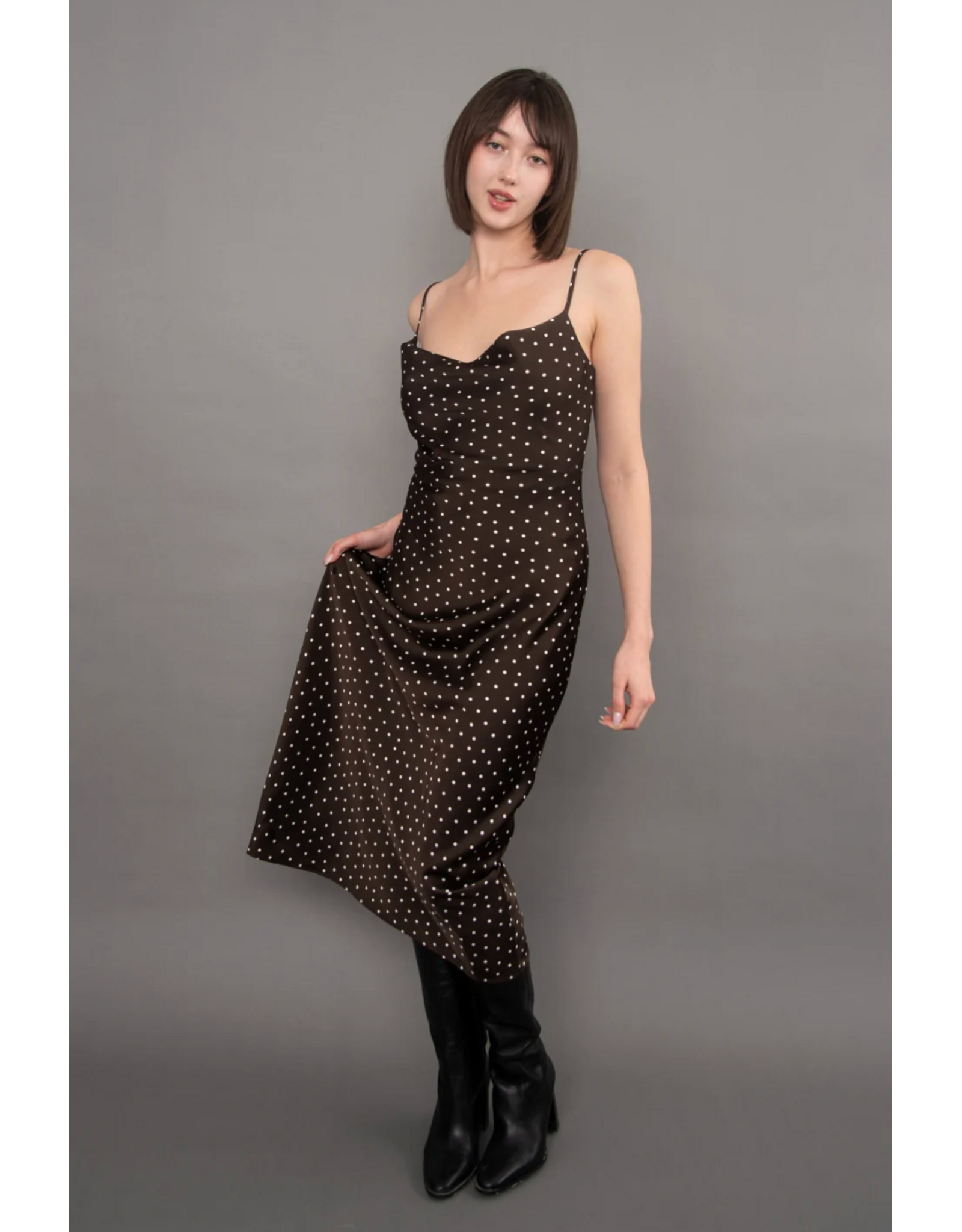 RD Style RD Style - Cartier Printed Satin Cowl (Chocolate Torte)