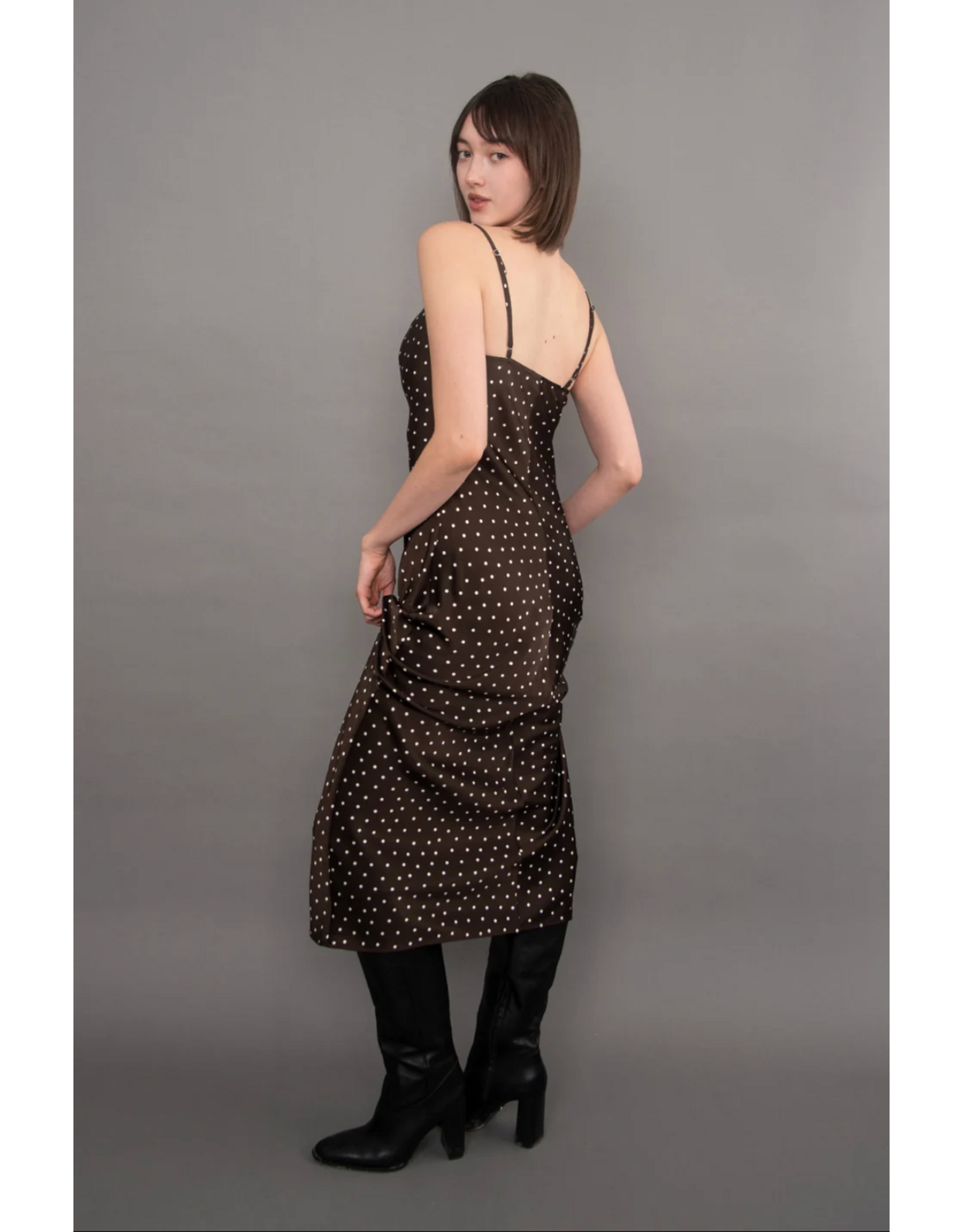 RD Style RD Style - Cartier Printed Satin Cowl (Chocolate Torte)