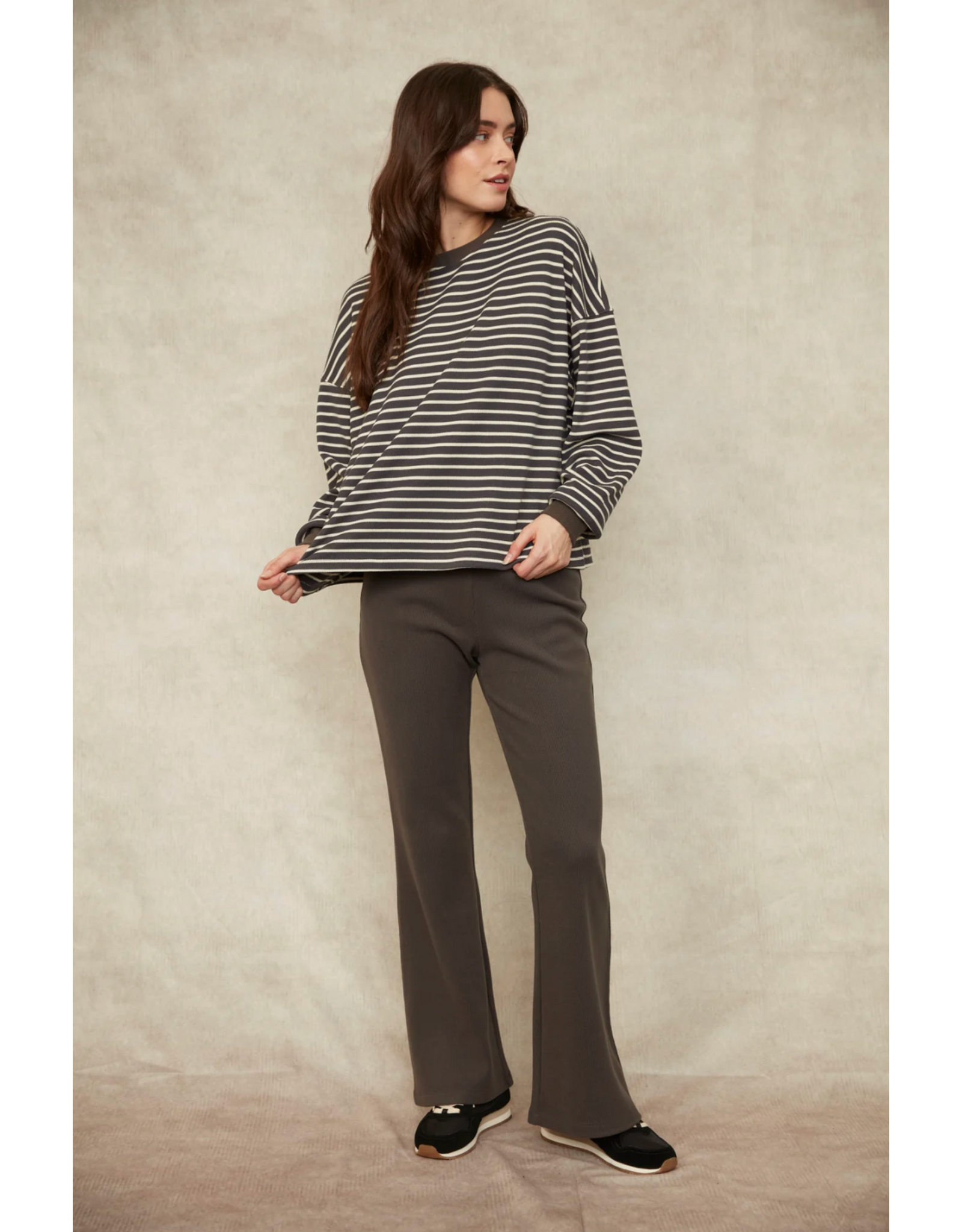 RD Style RD Style - Colbert Striped Cozy Waffle (Coal)