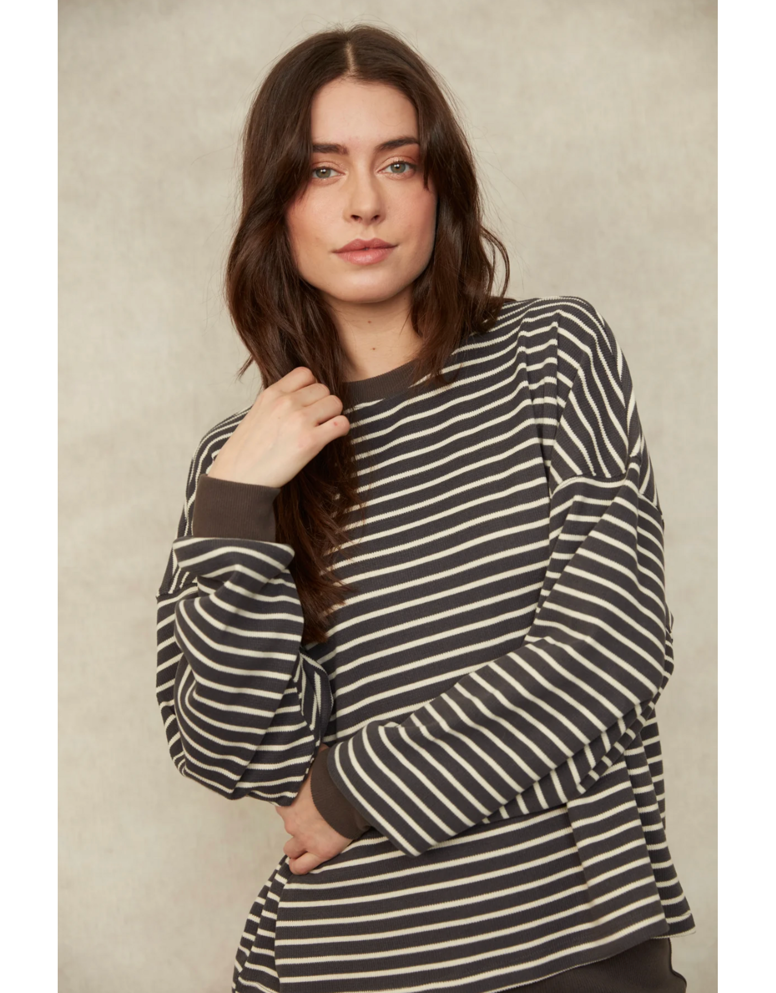 RD Style RD Style - Colbert Striped Cozy Waffle (Coal)