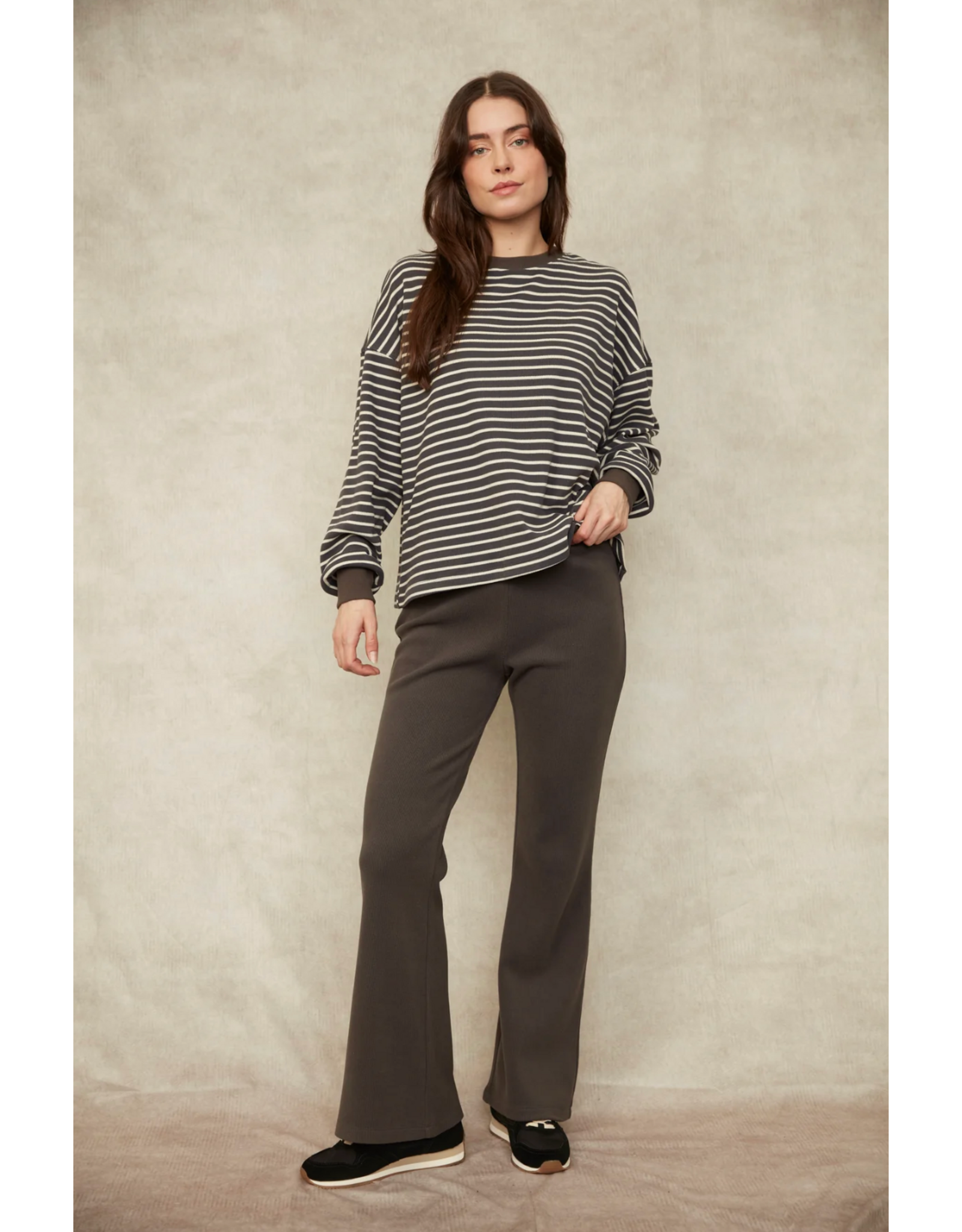 RD Style RD Style - Colbert Striped Cozy Waffle (Coal)