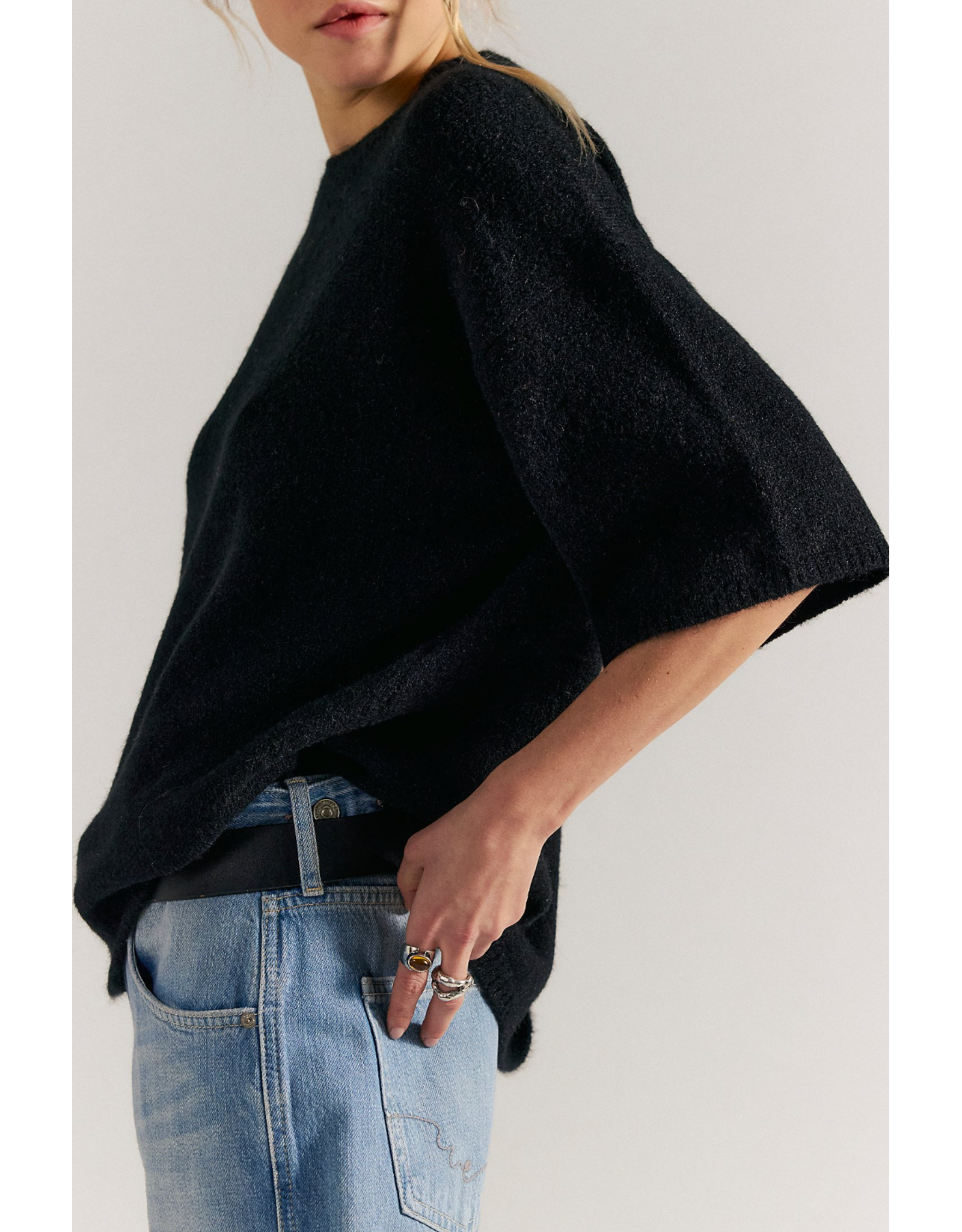 Free people Free People -  Margot SoftSpun Sweater Tee (Black)