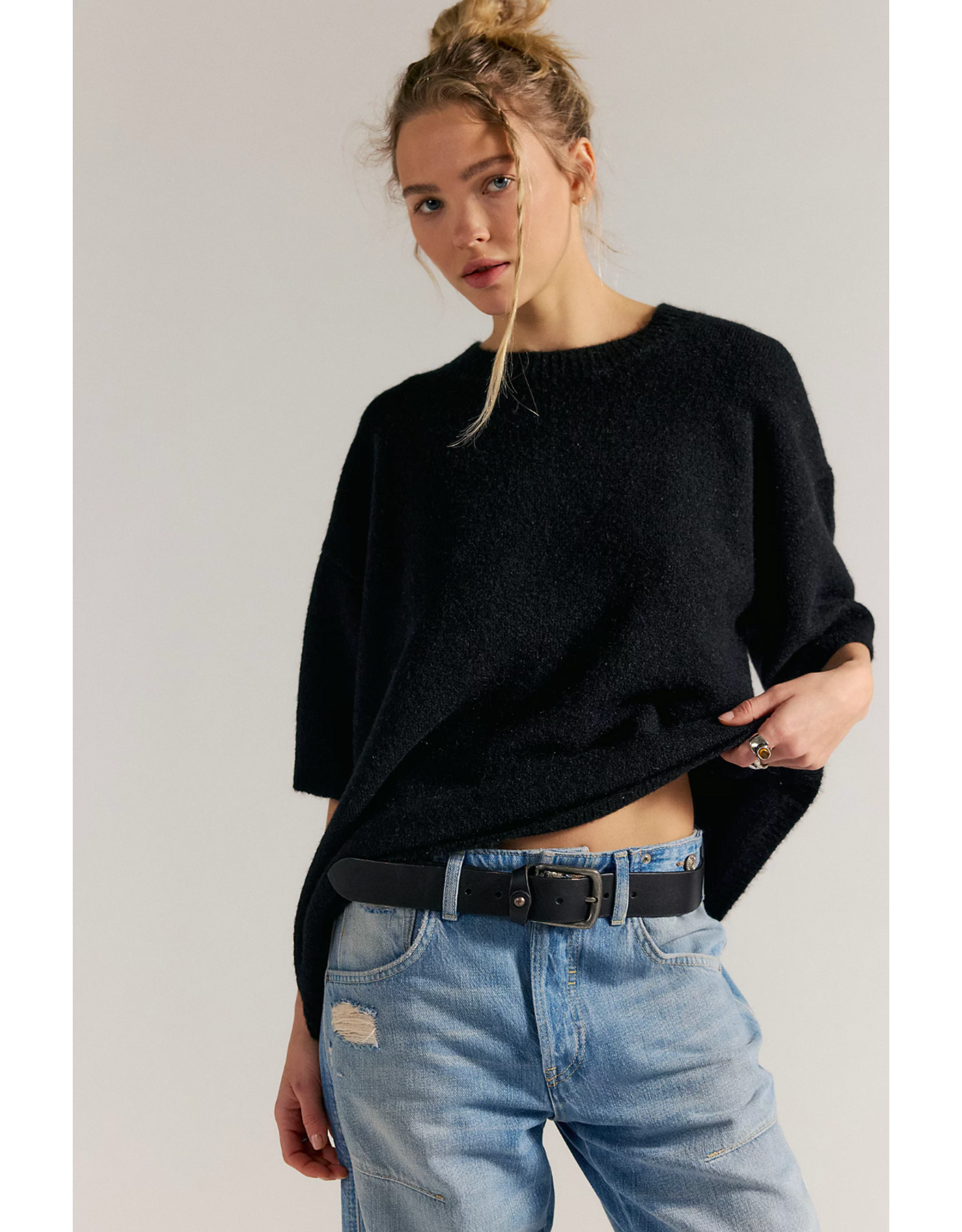 Free people Free People -  Margot SoftSpun Sweater Tee (Black)