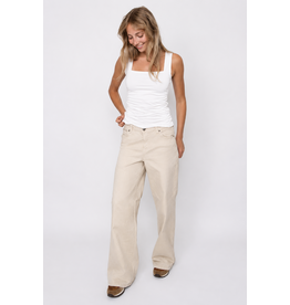 RD Style RD Style - Davinci Signature Second Skin Square Neck Ruched Top (White)