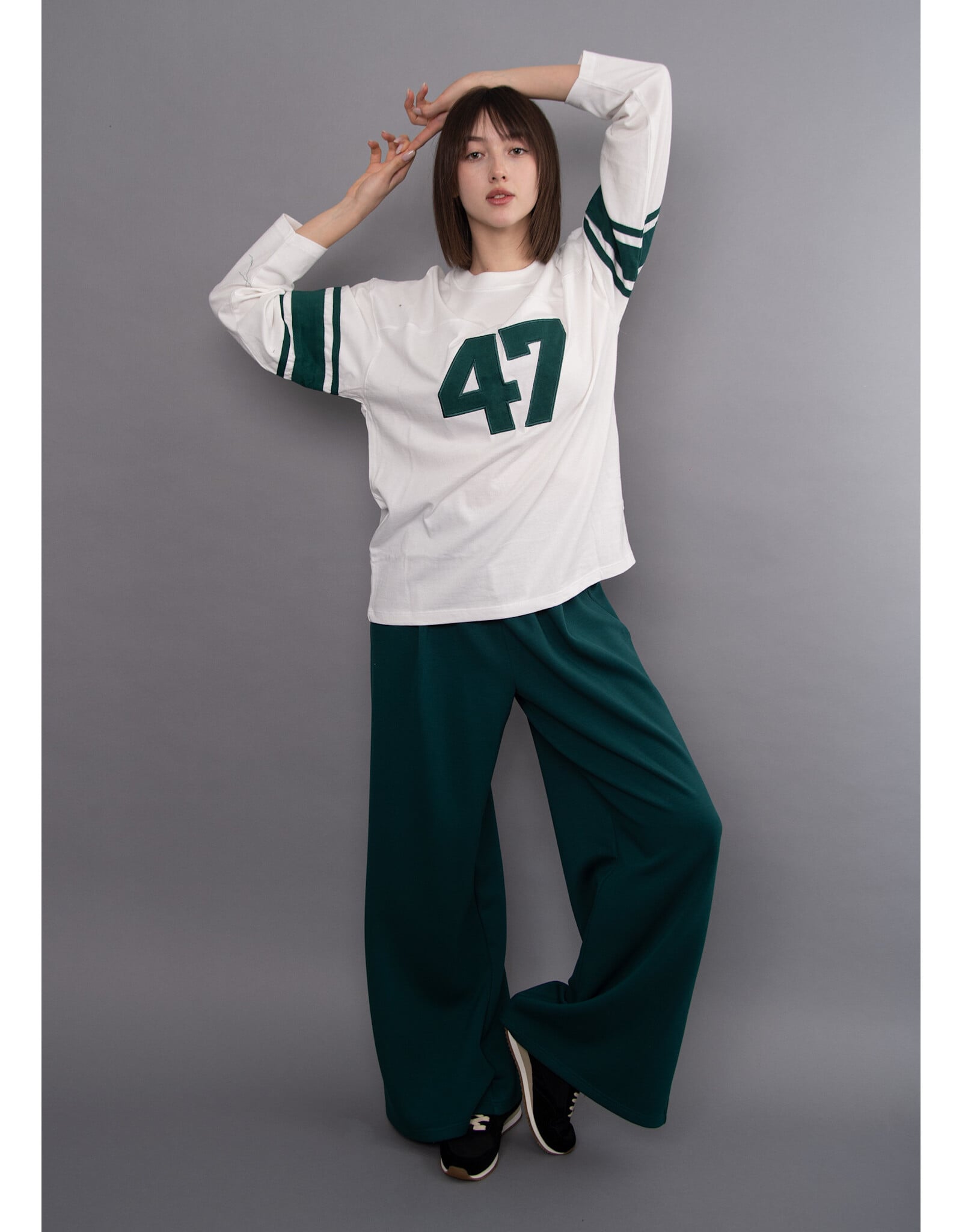 RD Style RD Style - Olympia Long Sleeve Top with Applique (Ecru Green)