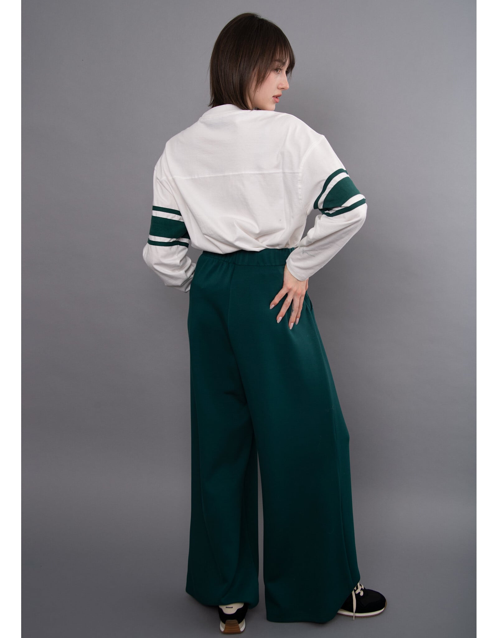 RD Style RD Style - Olympia Long Sleeve Top with Applique (Ecru Green)