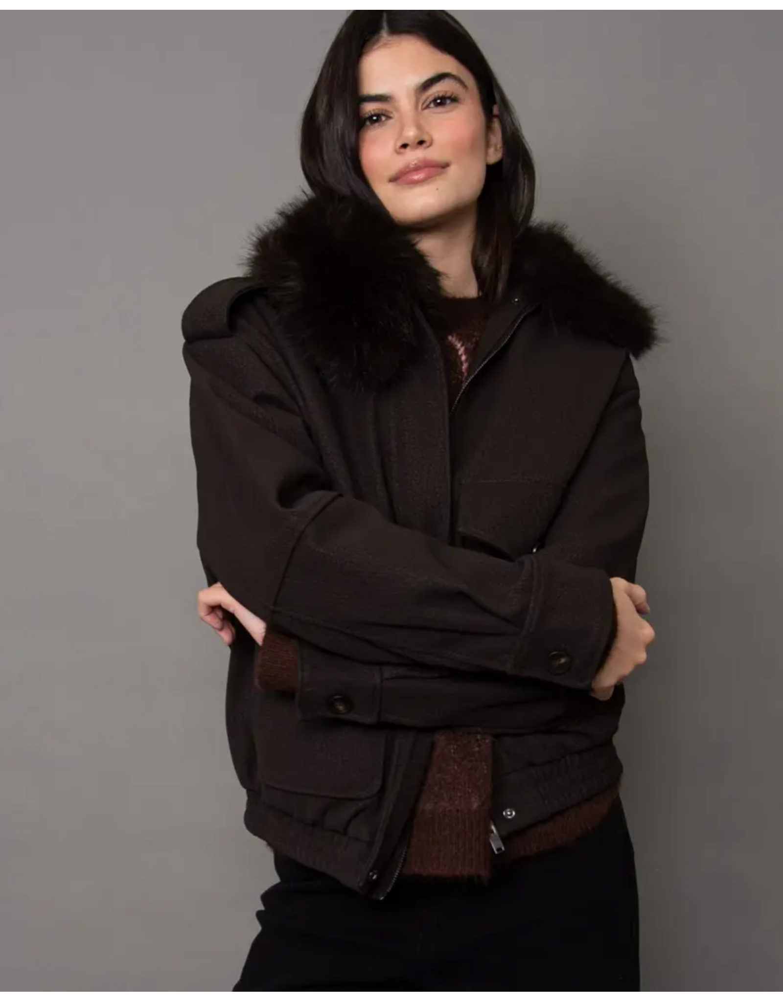 RD Style RD Style - Mikaya Faux Leather Jacket (Brown)
