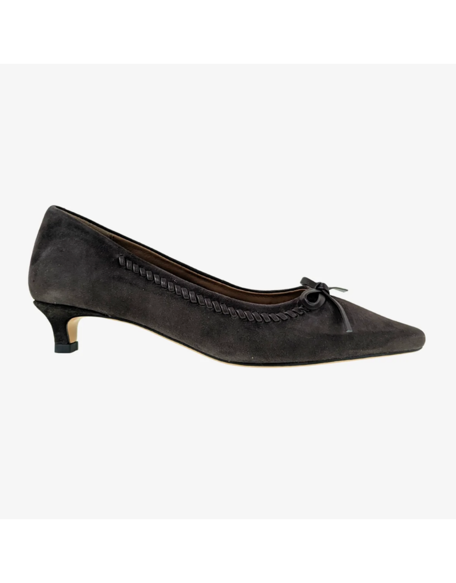 Ateliers Ateliers - Bice Suede Kitten Heel Pump (Coffee)