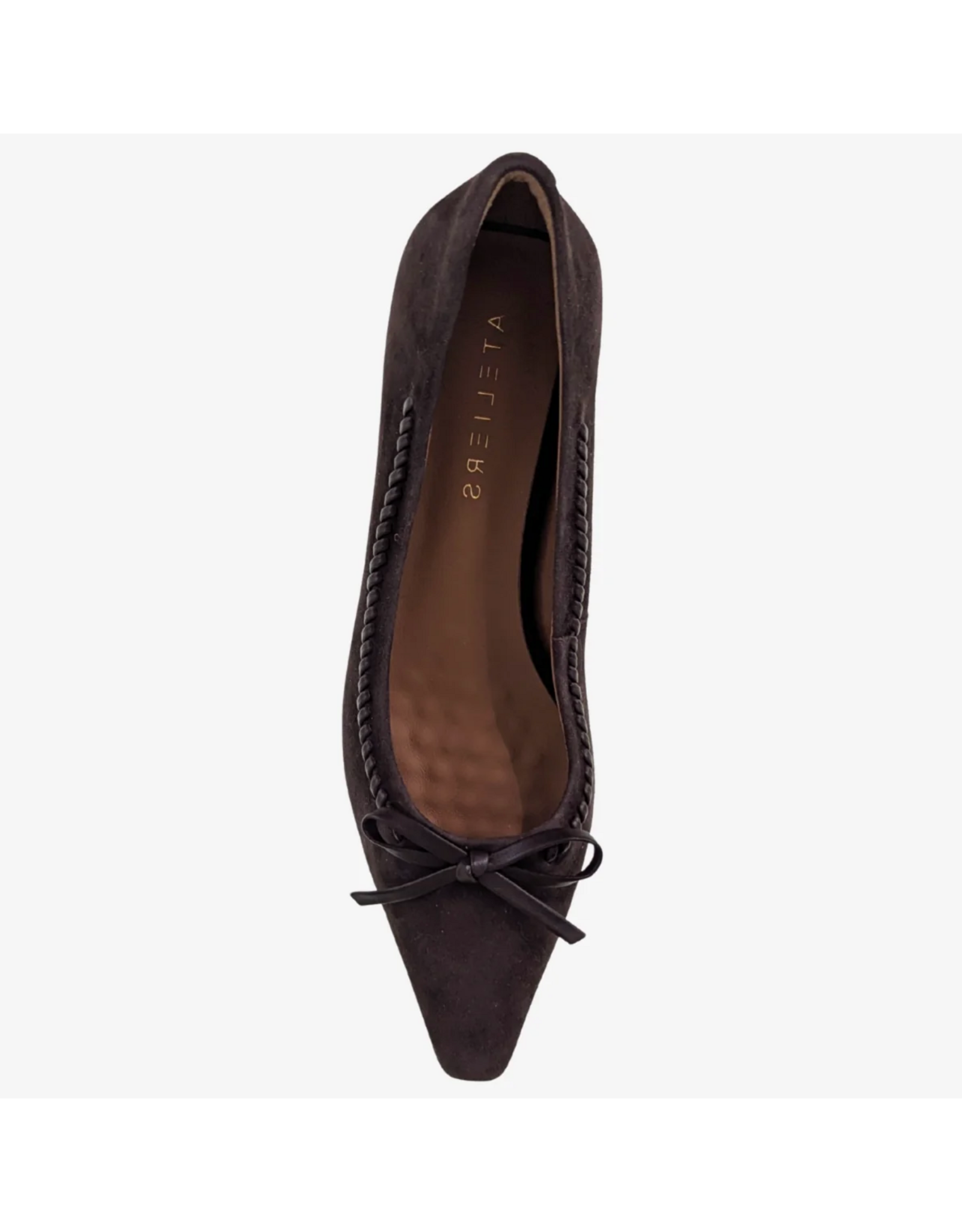 Ateliers Ateliers - Bice Suede Kitten Heel Pump (Coffee)