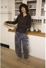 Cream Cream - Ramona Barrel Jeans - Relaxed Fit (Brown Floral Denim)