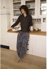 Cream Cream - Ramona Barrel Jeans - Relaxed Fit (Brown Floral Denim)