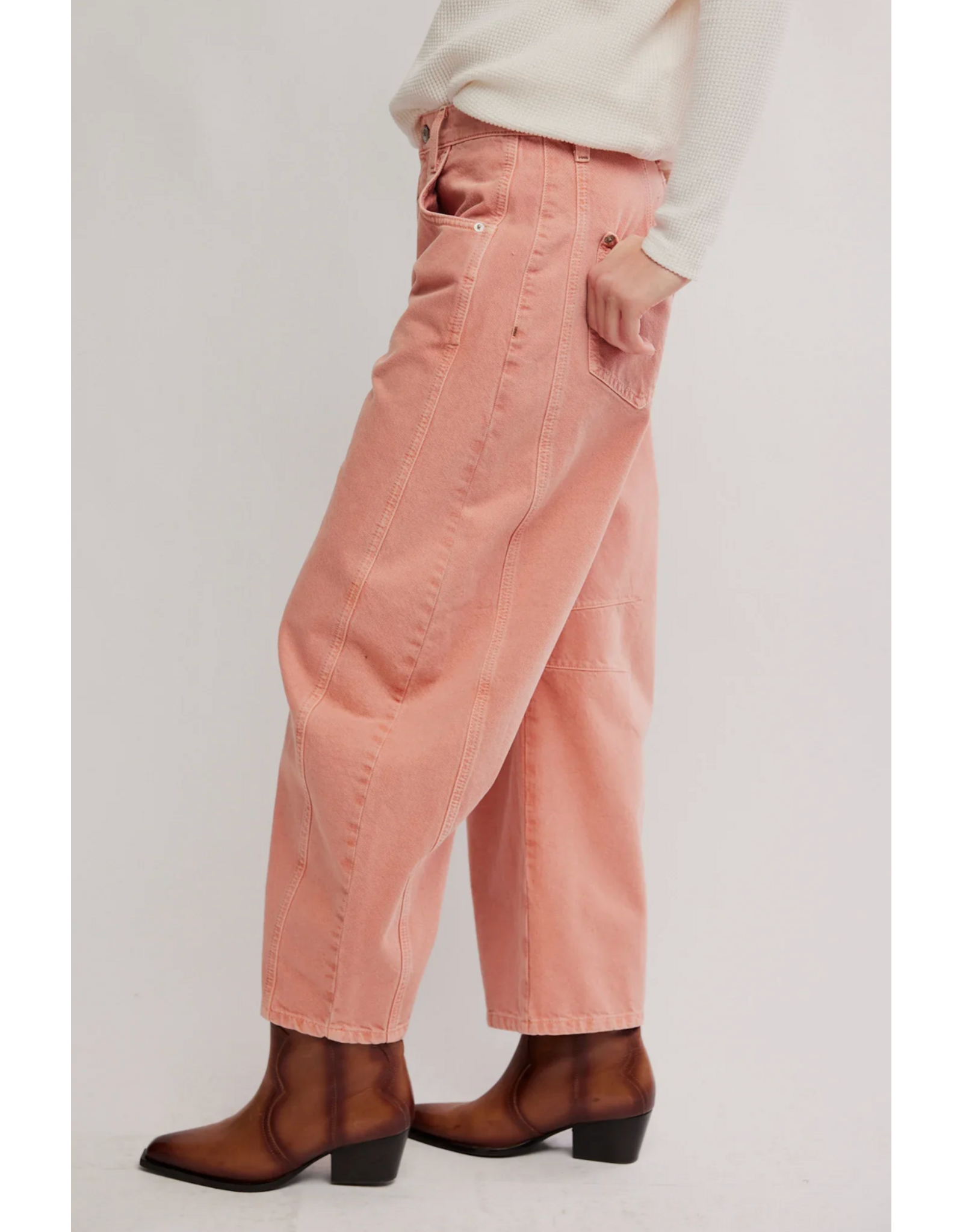 Free people Free People - Good Luck Midrise Barrel Jean (Desert Petal)