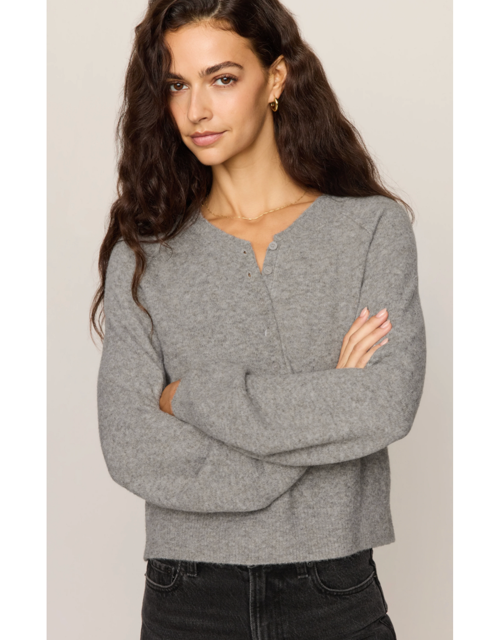 Z Supply Z Supply - Westmont Henley Sweater (Classic Heather Grey)