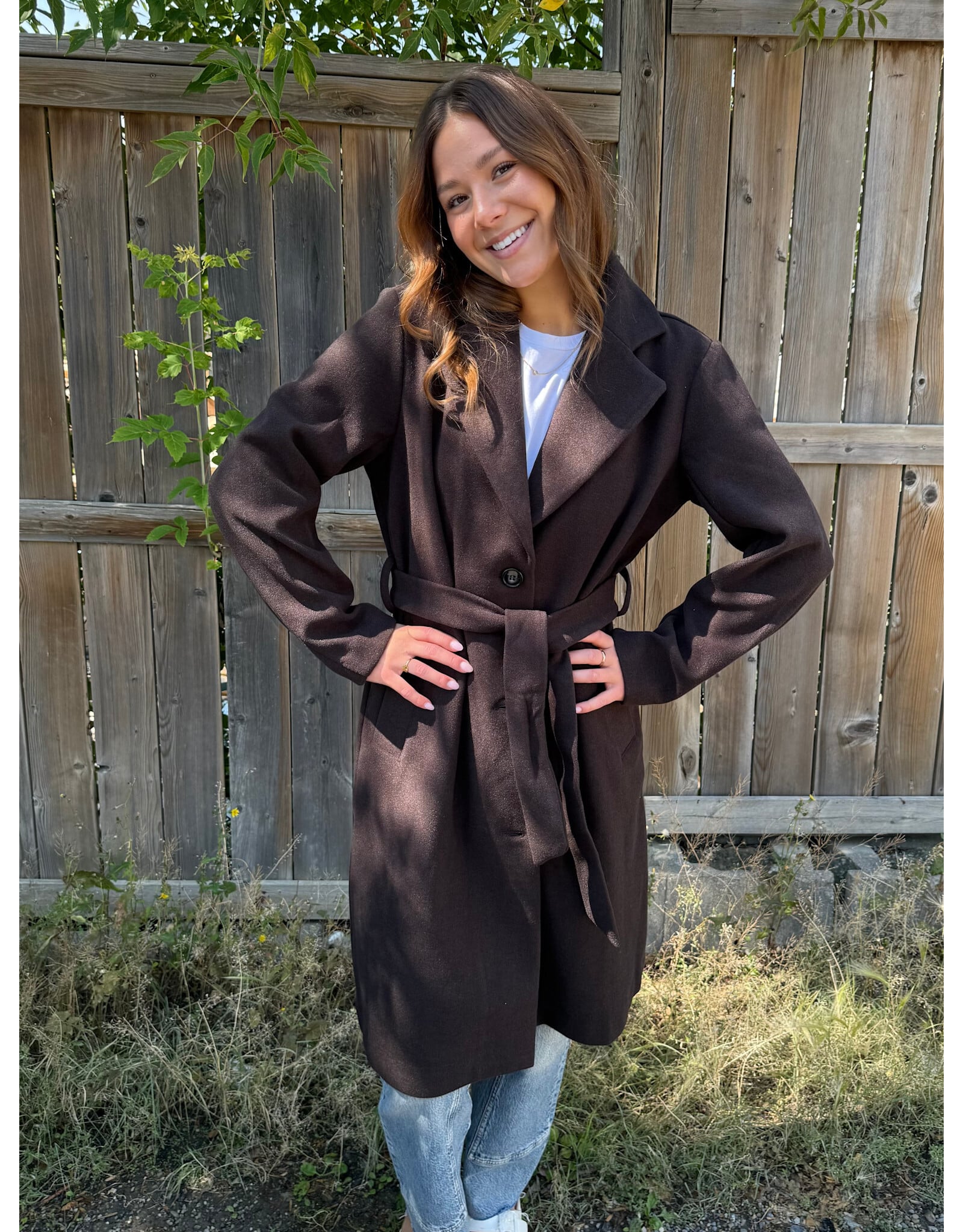 Kaffe Kaffe - Saturn Belted Jacket (Coffee Bean)