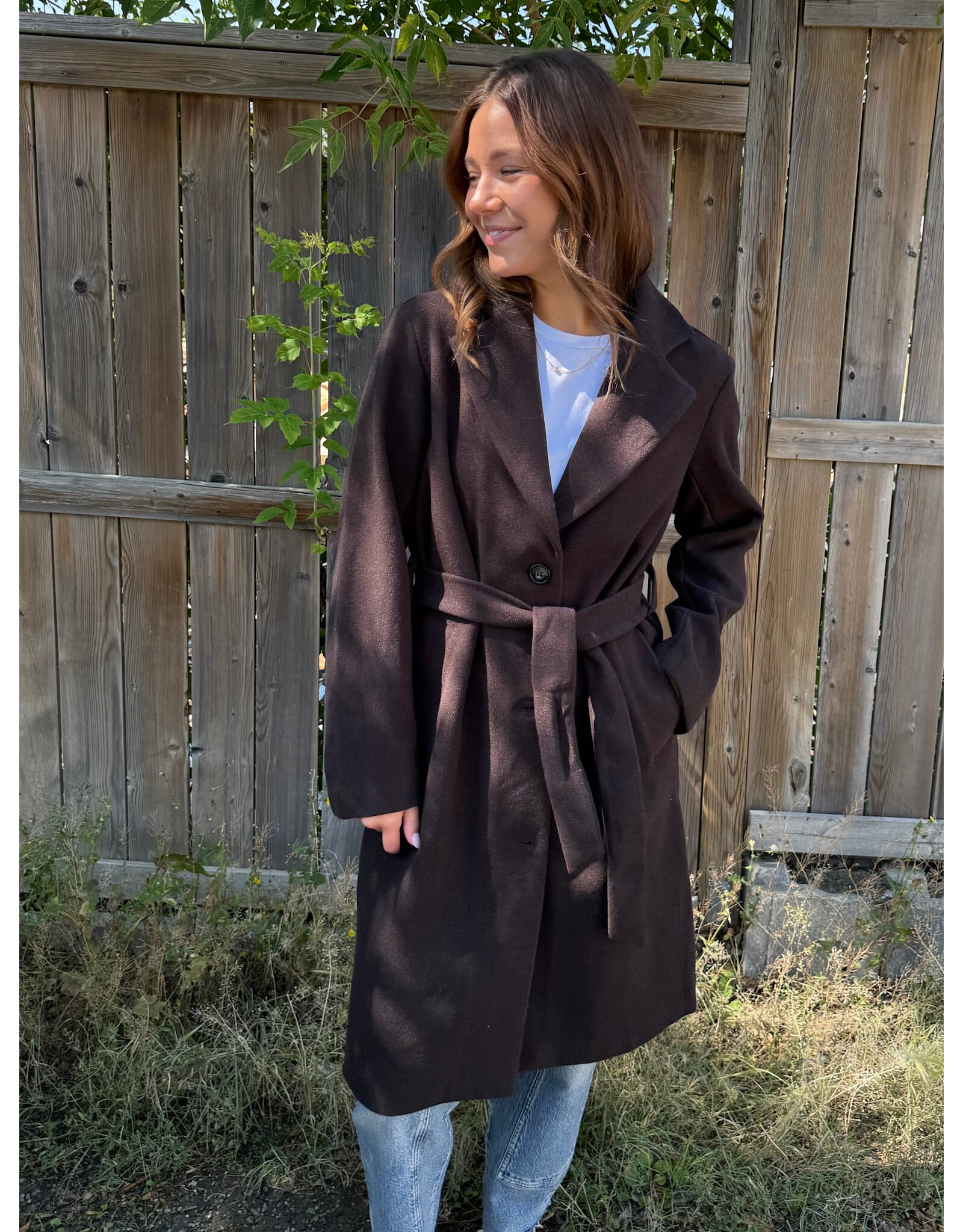 Kaffe Kaffe - Saturn Belted Jacket (Coffee Bean)