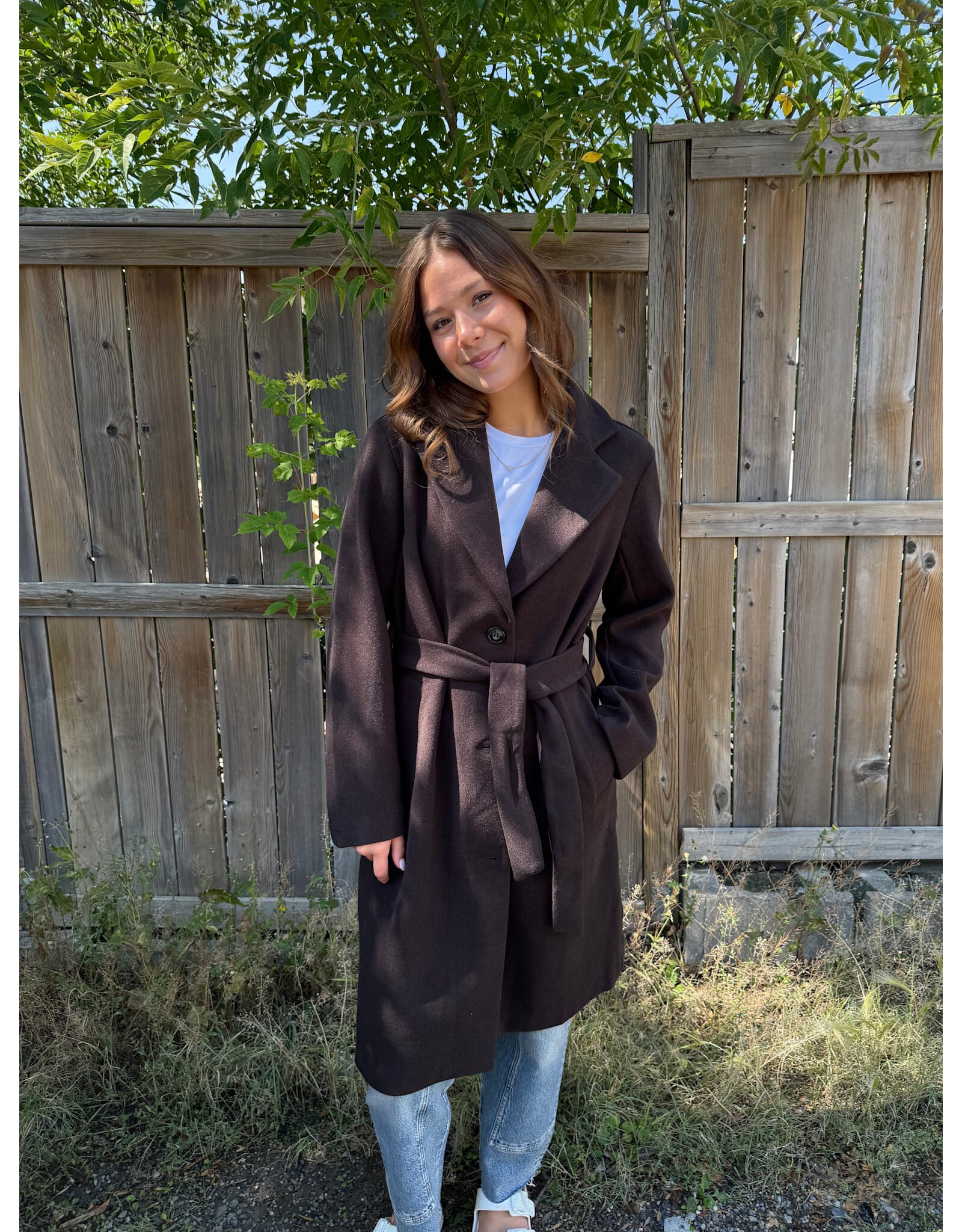 Kaffe Kaffe - Saturn Belted Jacket (Coffee Bean)