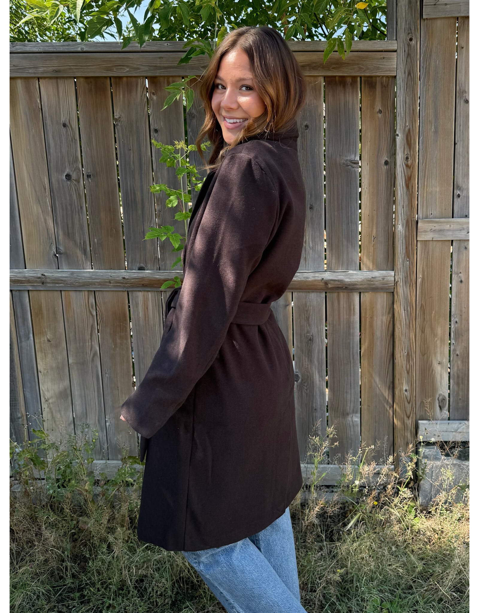 Kaffe Kaffe - Saturn Belted Jacket (Coffee Bean)