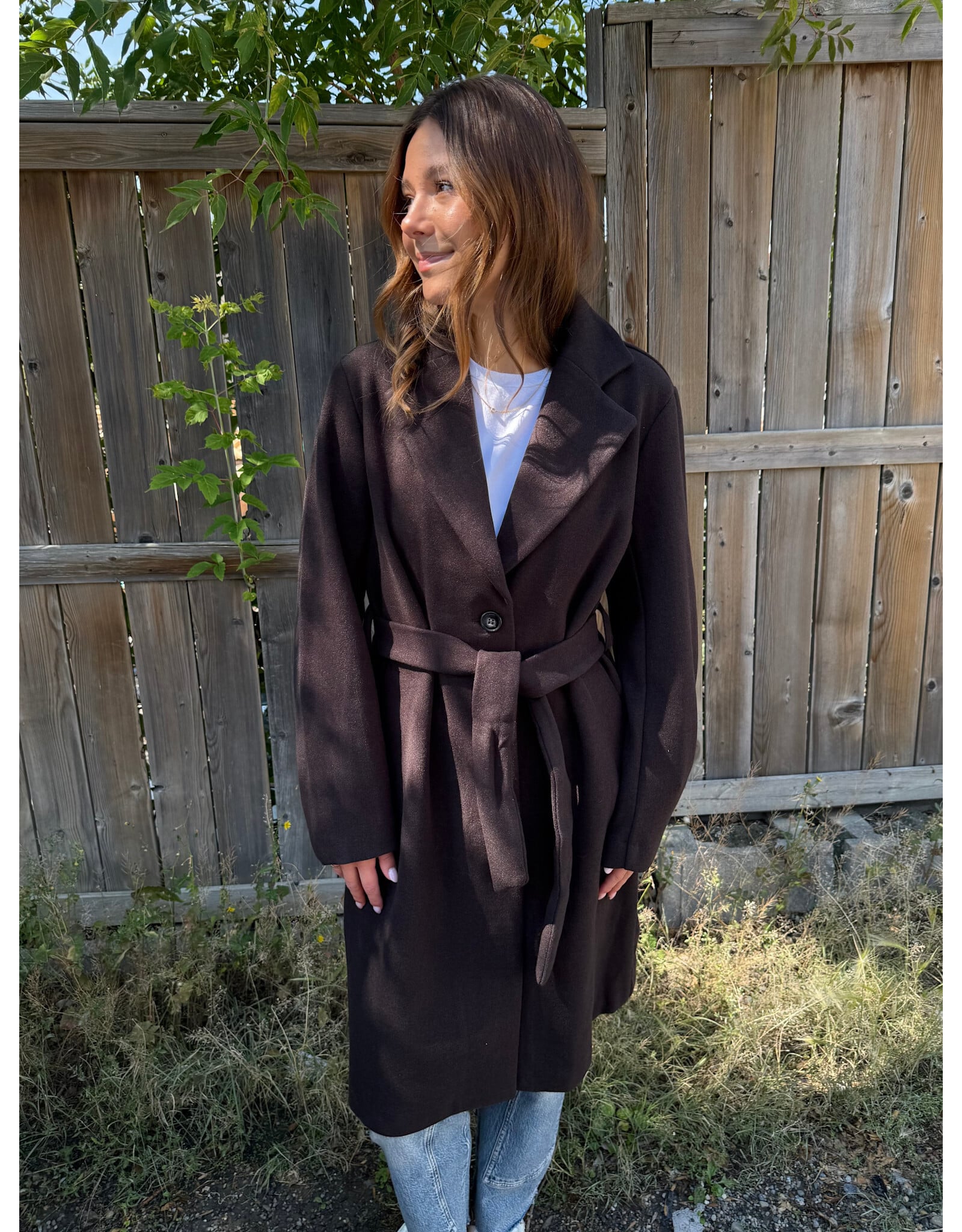 Kaffe Kaffe - Saturn Belted Jacket (Coffee Bean)