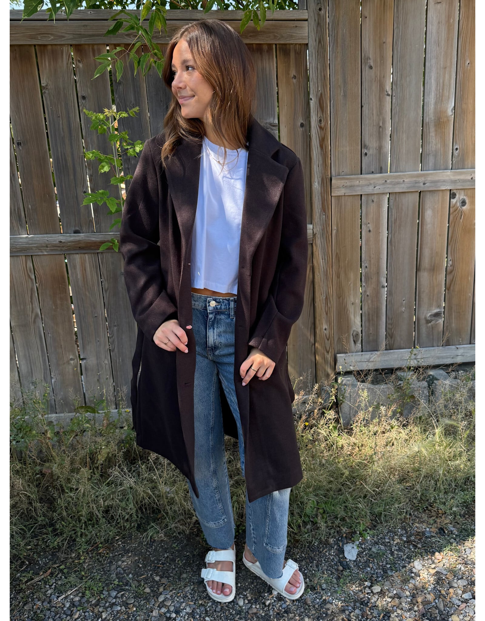 Kaffe Kaffe - Saturn Belted Jacket (Coffee Bean)