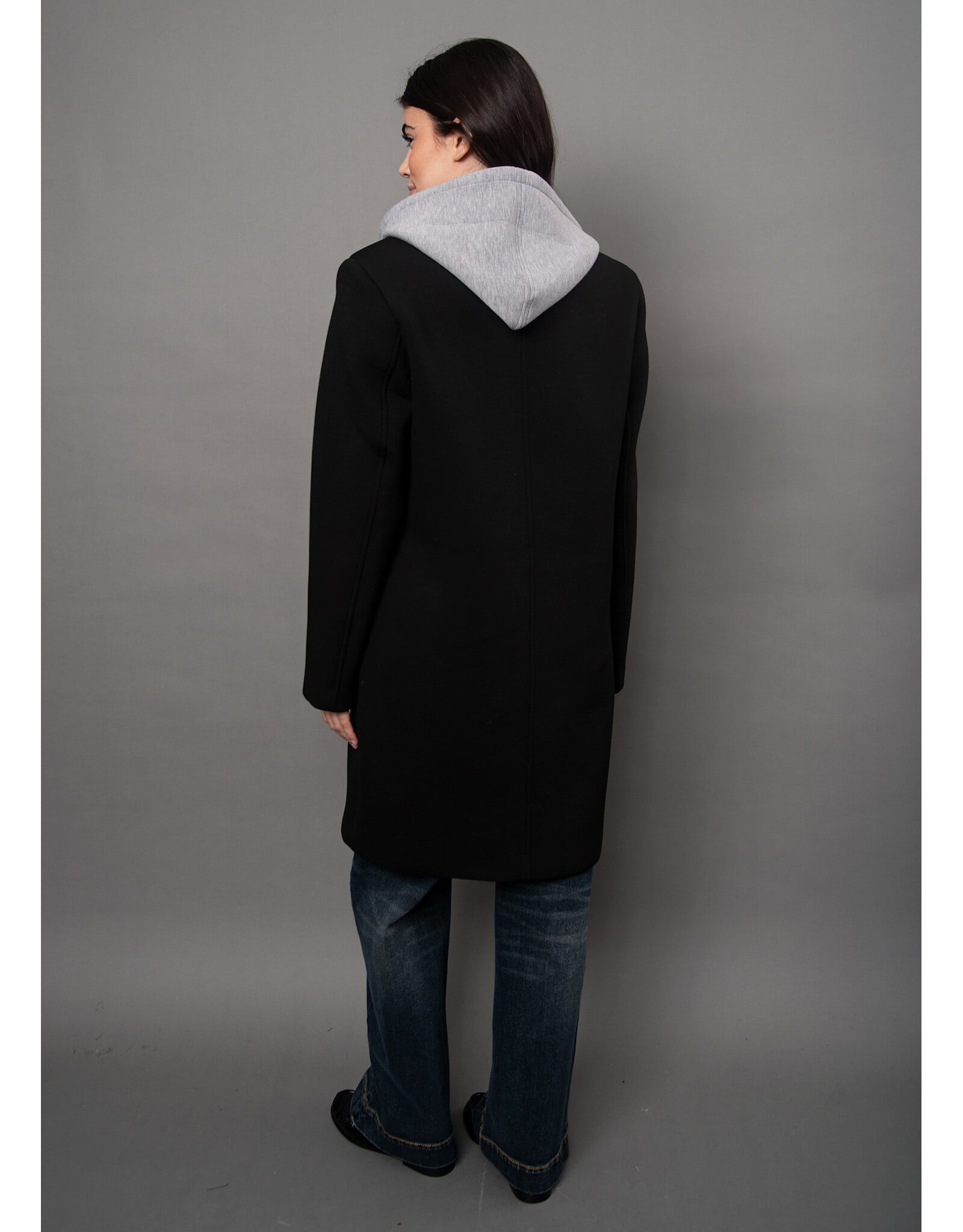 RD Style RD Style - Despina Ladies Scuba Coat (Black Grey)