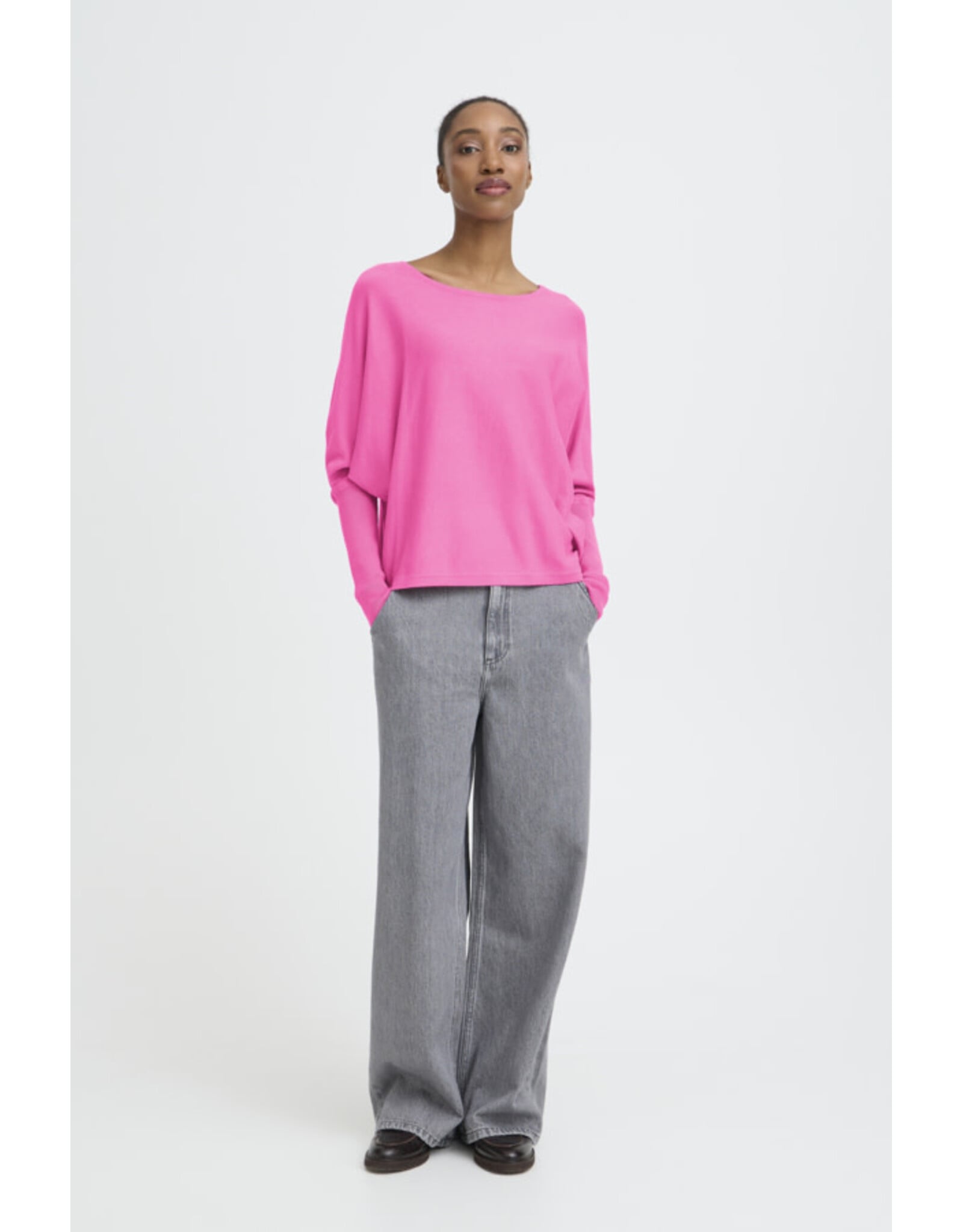b.young b.young - Morla Batwing Sleeve Pullover (Phlox Pink)
