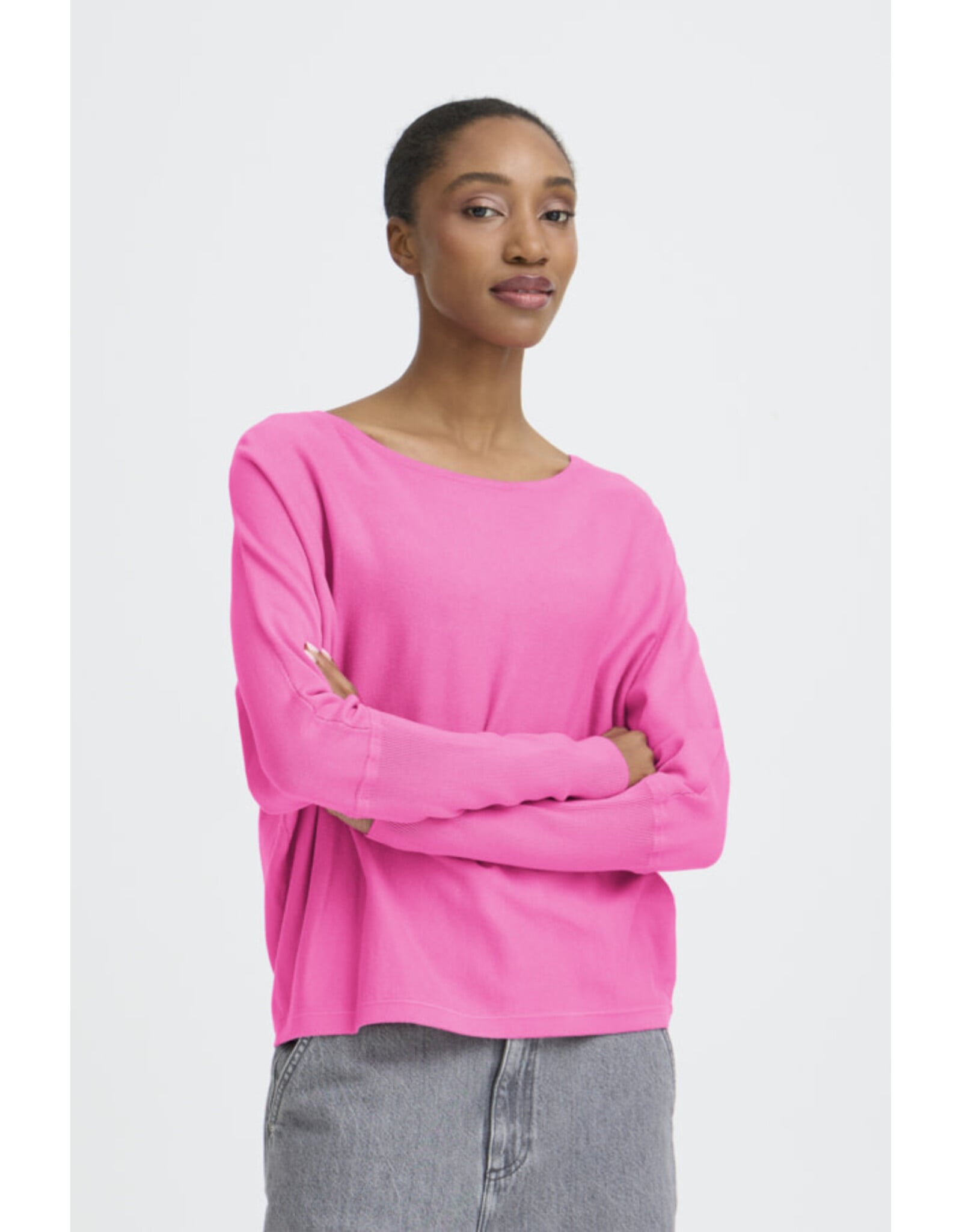 b.young b.young - Morla Batwing Sleeve Pullover (Phlox Pink)